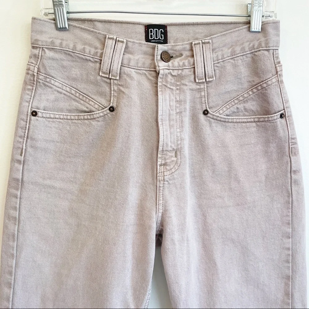 Urban Outfitters Cowboy jeans western beige pink high rise straight leg 90s Y2k